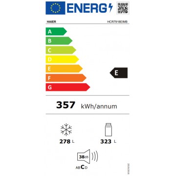 Haier Ψυγείο Ντουλάπα 601lt NoFrost Υ177.5xΠ90.8xΒ75εκ. Γκρι HCR7918EIMB